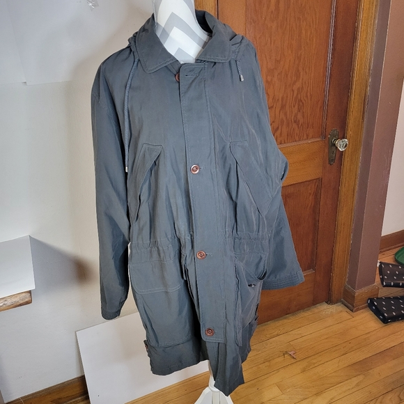 Mens London Fog Gray Microfiber Jacket Size 46 Reg - Picture 1 of 15